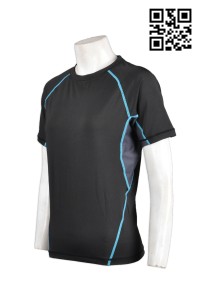 TF011訂製短袖緊身運動衫  設計運動T恤款式  訂購跑步緊身衫 運動短袖衫專門店HK
